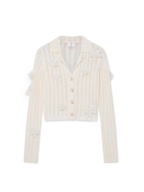 CASABLANCA Flower Lace Knit Shirt | Casablanca Paris