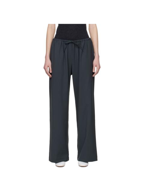 CORDERA Gray Tailored Drawstring Trousers