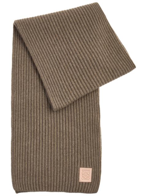 Loewe Logo Ribbed Cashmere Scarf