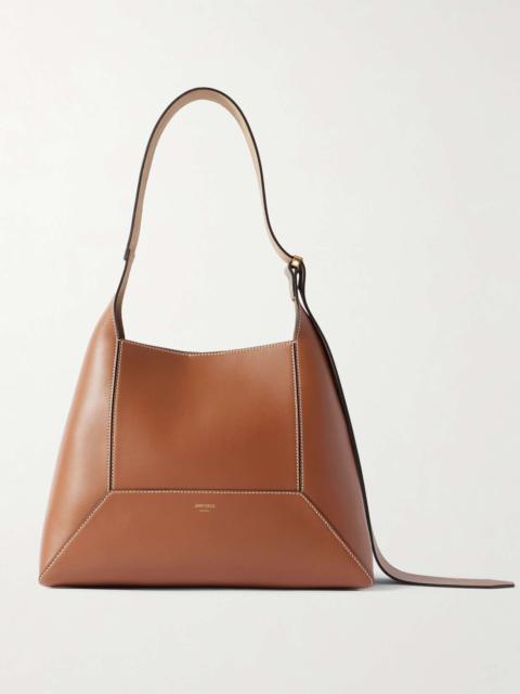 Diamond leather shoulder bag Tan