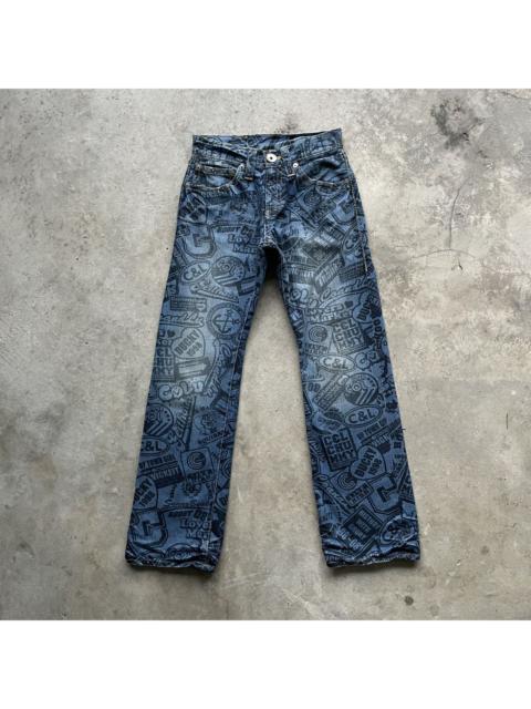 Other Designers Japanese Brand - Vintage Japanese Faded Full Print Denim Jeans Pants W27x29.5