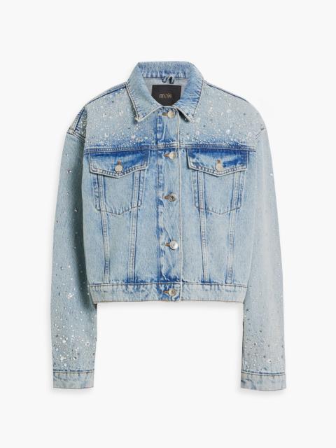 maje Embellished denim jacket