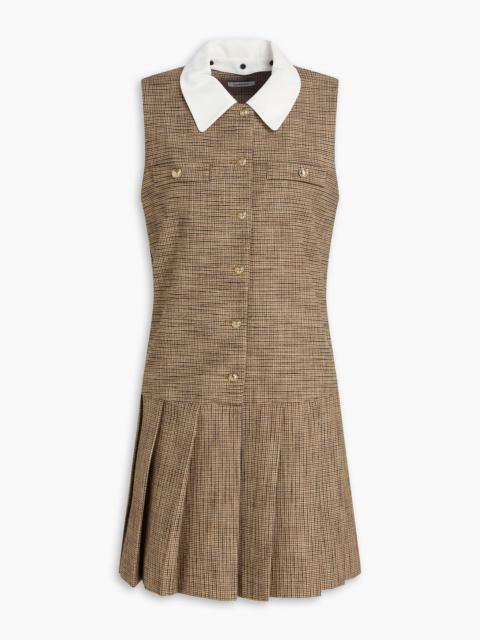 Sandro Houndstooth tweed mini dress