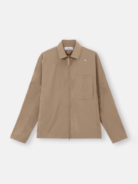 Stone Island Stone Island Zippered Overshirt Jacket In Nylon Stretch