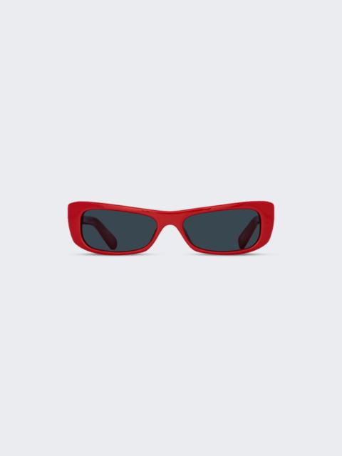 LINDA FARROW X Jacquemus Capri Sunglasses Red