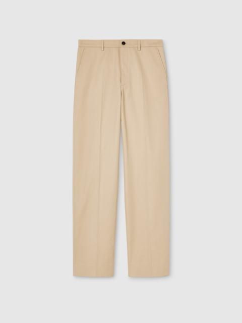 GUCCI Cotton twill pants with embroidery