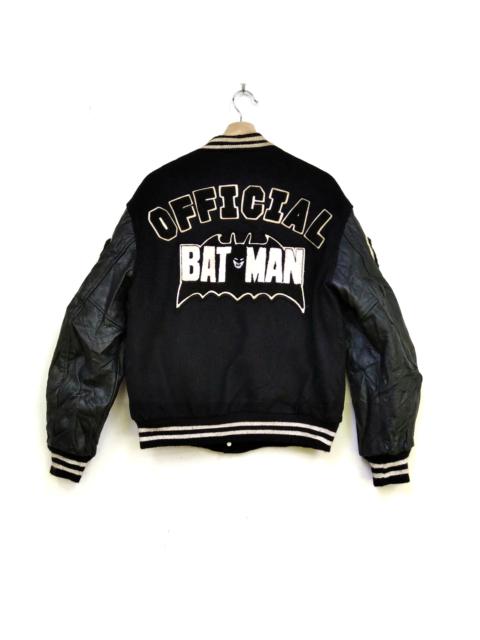 Made In Usa - True Vintage🔥🔥Butwin Batman Leather Sleeve Varsity