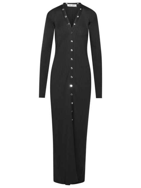 The Attico Long Cardigan In Black Viscose Blend Women