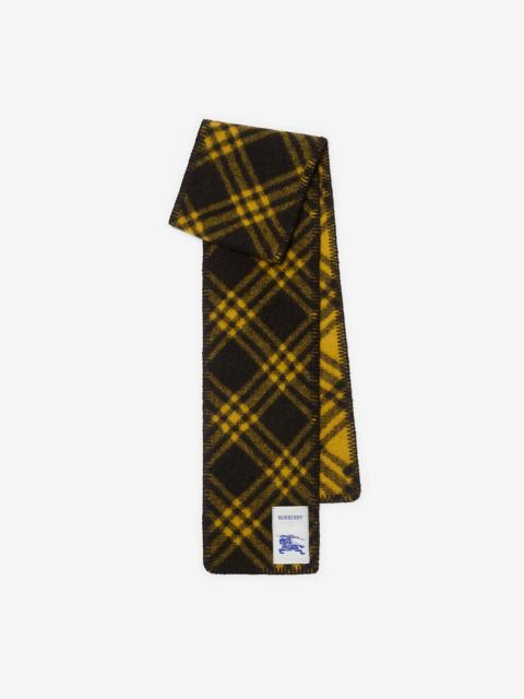 Burberry Narrow Check Wool Scarf