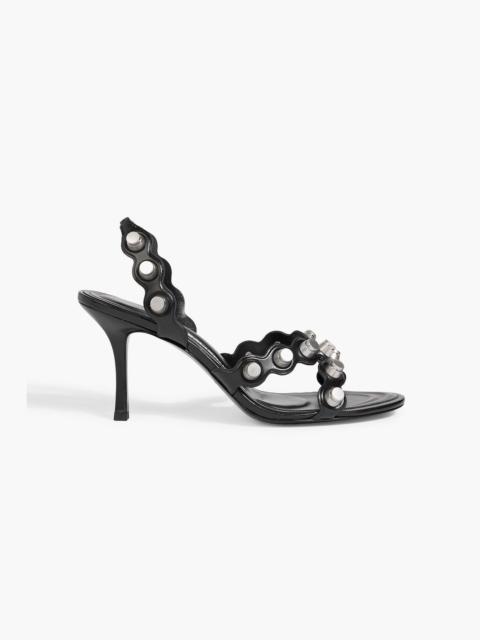 Alexander Wang Riot 85 embellished leather slingback sandals