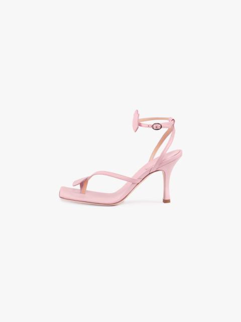 A.W.A.K.E. MODE DELTA KISS HIGH HEEL SANDAL LIP APPLIQUÉ PALE PINK - EXCLUSIVE