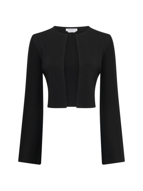 GABRIELA HEARST Antheia Cropped Knit Jacket in Black Silk