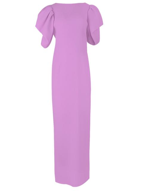 Oscar de la Renta Draped Sleeve Column Gown