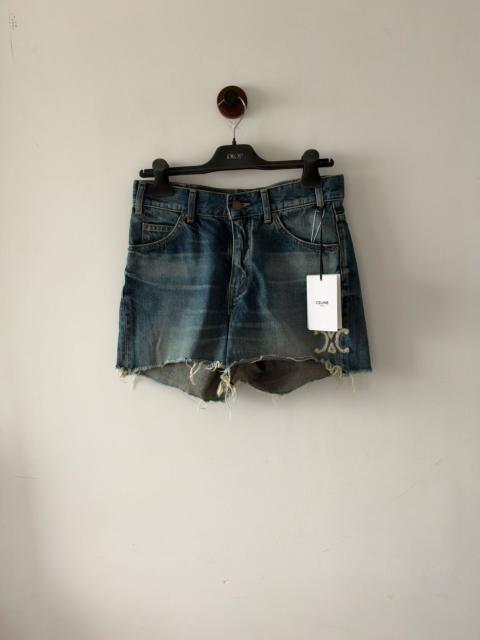 Other Designers Celine Arc de Triomphe Denim Shorts