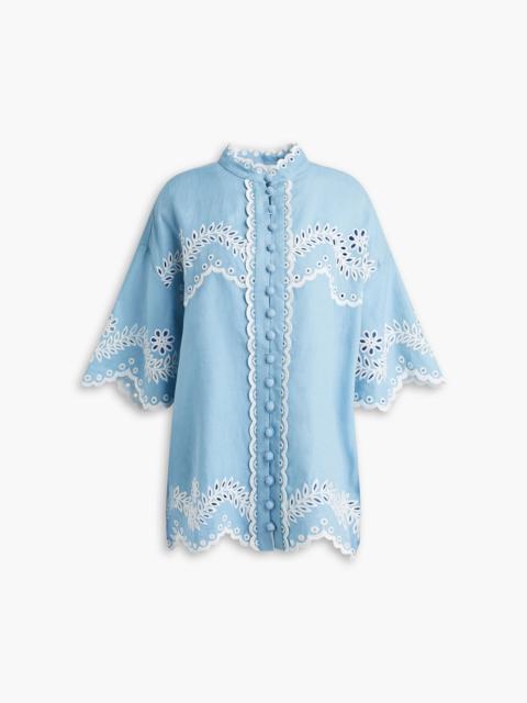 Zimmermann Broderie anglaise linen shirt