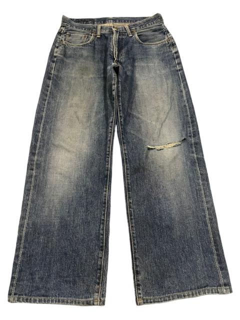 Other Designers 14th Addiction - Vintage Japanese Brand Blue Wash Distress Baggy Jeans