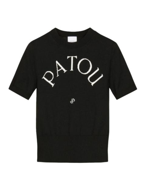 PATOU JACQUARD KNIT TOP IN ECO-FRIENDLY COTTON BLEND