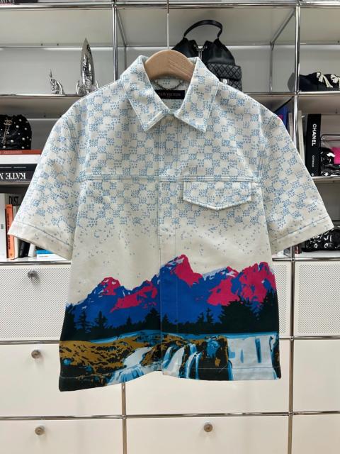 Louis Vuitton Louis Vuitton Damier Short Sleeve Denim Shirt Jacket