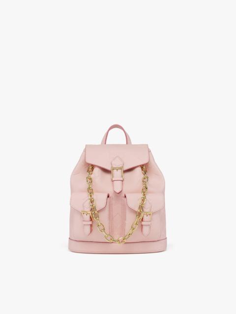 MCM Aren Drawstring Backpack in Maxi Monogram Leather