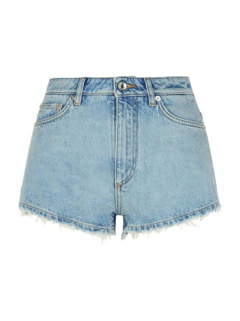 Light Blue Cotton Shorts