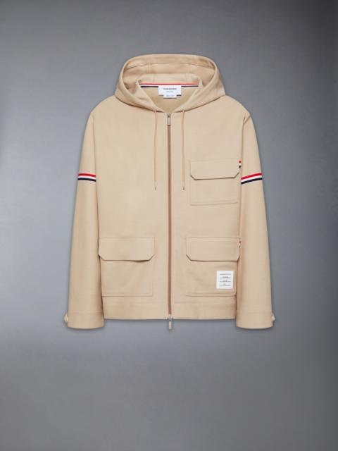 Thom Browne DOUBLE FACE TECH TWILL OVERSIZED ARMBAND PARKA