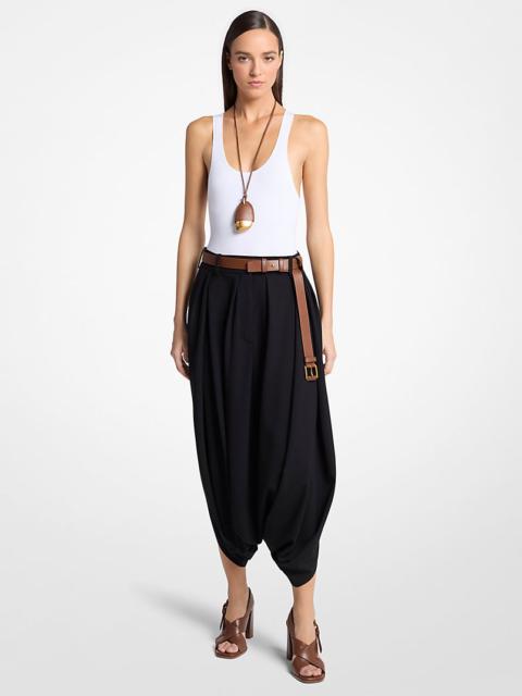 MICHAEL KORS COLLECTION Draped Tissue Wool Culottes