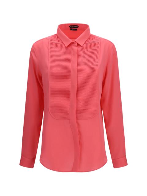 TOM FORD Tom Ford Women Tuxedo Shirt In Silk With Pleated Bib
