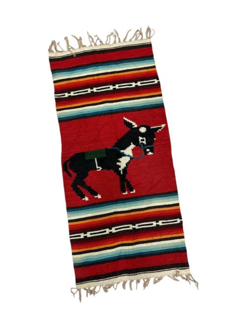 Other Designers Native - VINTAGE NAVAJO BURRO WALL HANGING WOVEN WOOL RUG CARPET