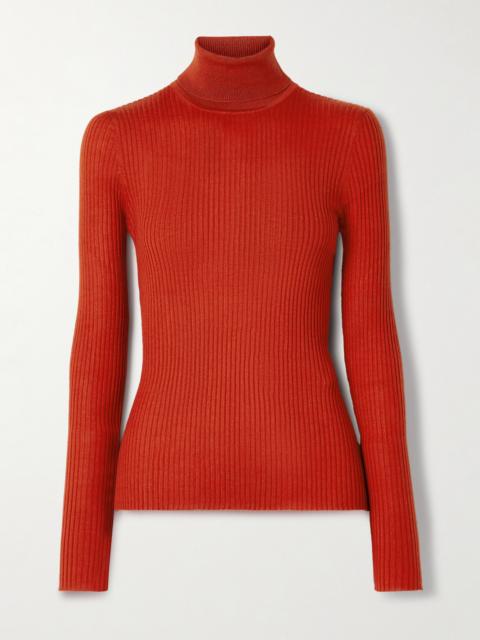 GABRIELA HEARST Peppe Ribbed Cashmere And Silk-blend Turtleneck Sweater