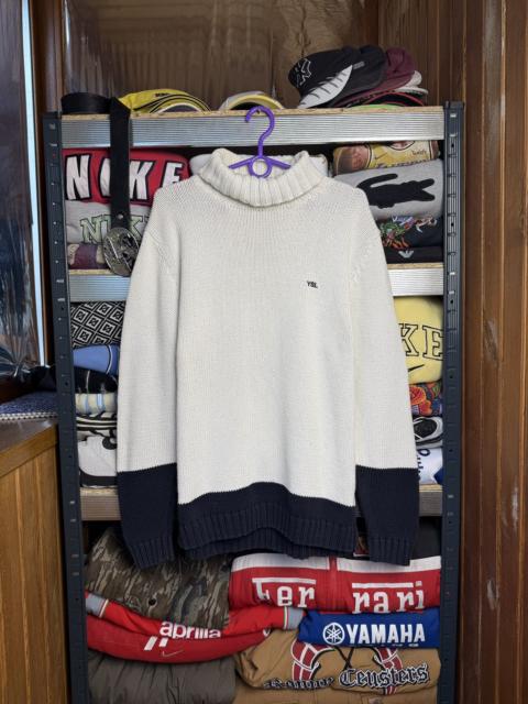 Other Designers Vintage - ysl jeans block knitted sweater white