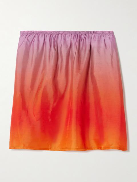 Lido Dégradé Satin-twill Mini Skirt