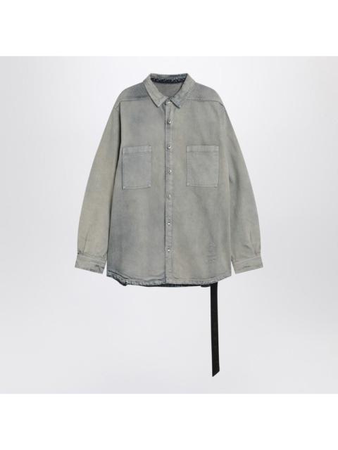 Rick Owens DRKSHDW Drkshdw Jumbo Shirt In Pearl Vintage Denim Men
