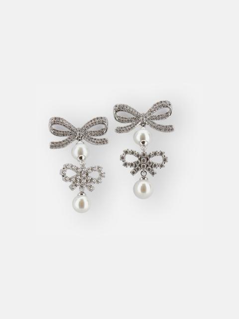 self-portrait Self-Portrait Women Double Bow Pearl Earrings