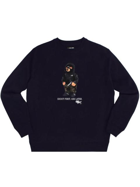 Other Designers Fuck The Population - FTP Hooded Bear Crewneck Navy