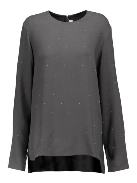 Stella McCartney Crystal-embellished crepe de chine top