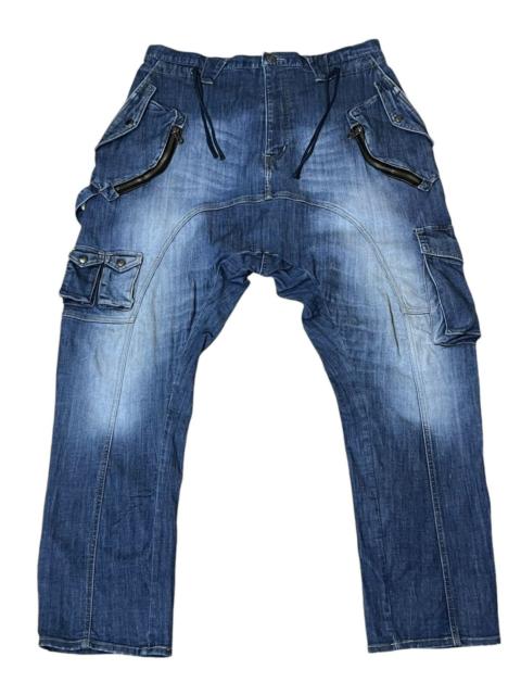 PPFM SICK🔥JAPANESE BRAND PPFM DROP CROTCH MULTIPOCKET JEANS