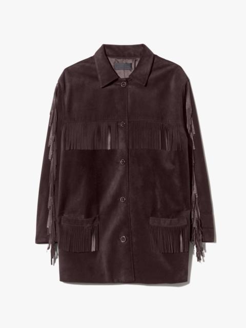 NILI LOTAN FOUDRE FRINGE SUEDE JACKET