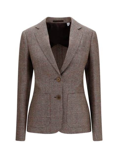 Burberry Burberry Women Single-Breasted Wool And Linen Blazer