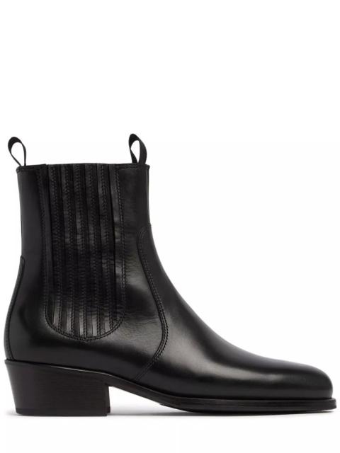 Lemaire LEMAIRE Black Leather 40mm Chelsea Boots New And Authentic