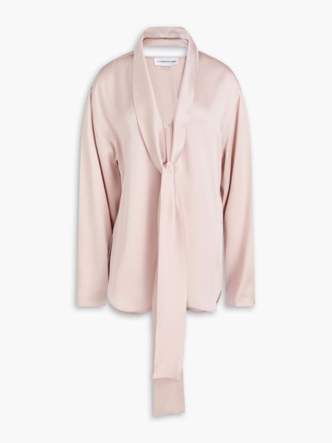 Victoria Beckham Tie-neck satin blouse