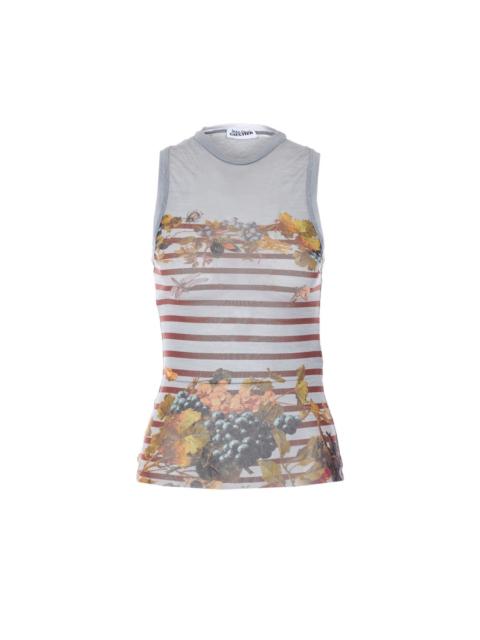 Jean Paul Gaultier Jean Paul Gaultier Women Mariniere Grape Printed Tank Top