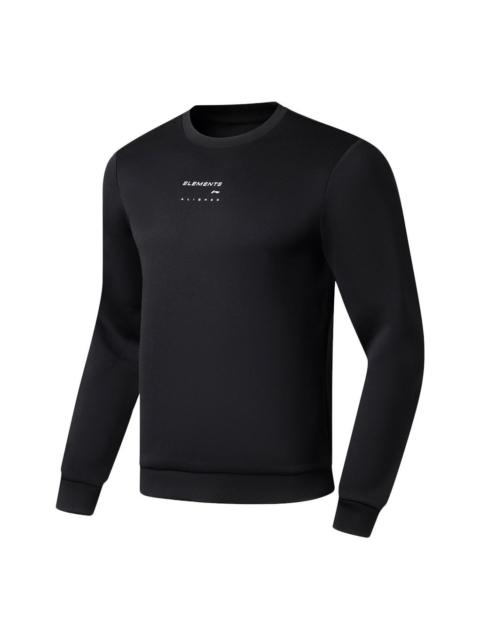Li-Ning Li-Ning Logo Training Long Sleeve Sweatshirt 'Black' AWDT035-1