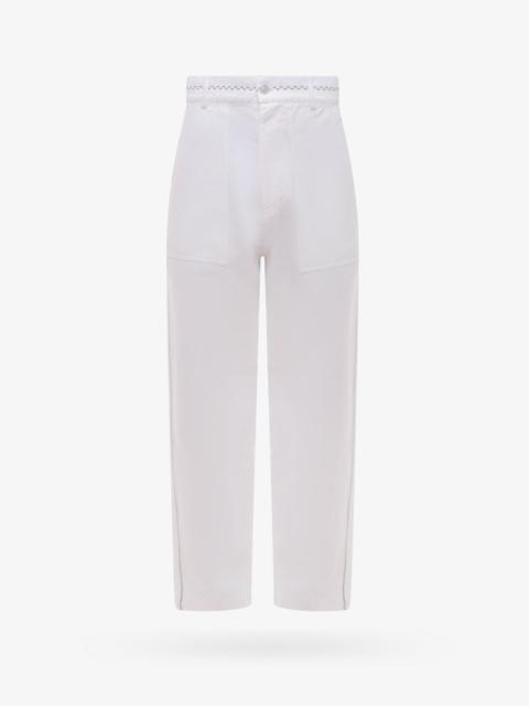NICK FOUQUET - Nick Fouquet White Denim Trouser With Stitching And Embroidery