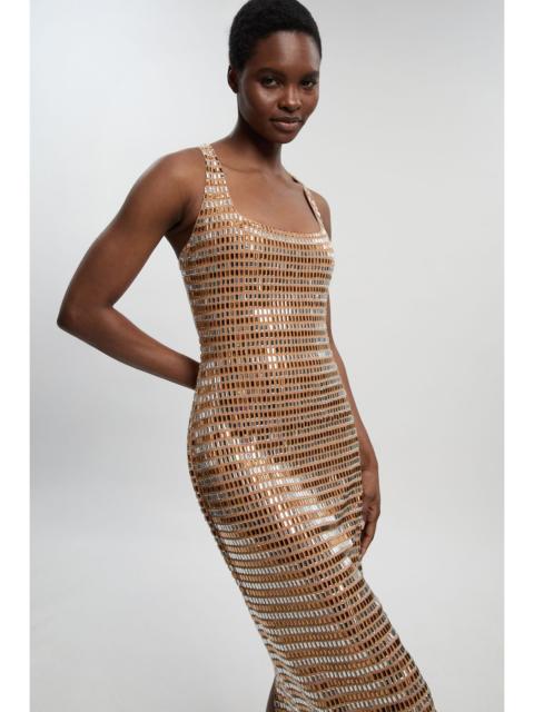 KAREN MILLEN Premium Crystal Embellished Midi Dress