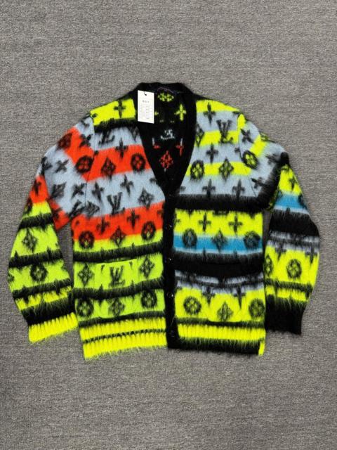 Louis Vuitton Louis Vuitton Multicolor Monogram Mohair Cardigan