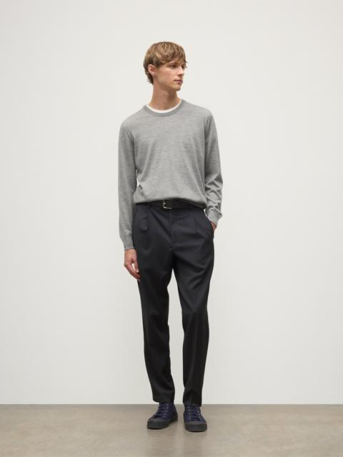 Johnstons of Elgin Fin Grey Superfine Cashmere Jumper