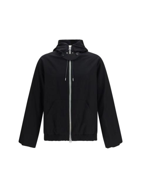 sacai Sacai Hooded Flannel Jacket Black Men