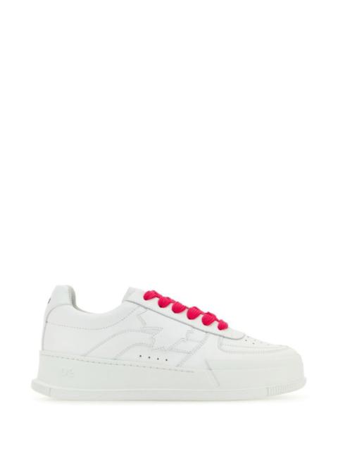 DSQUARED2 Dsquared Woman White Leather Canadian Sneakers