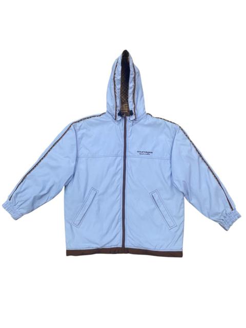 Other Designers Designer - Courrèges Vintage Hooded Jacket- Powder Blue 90s Sport Style
