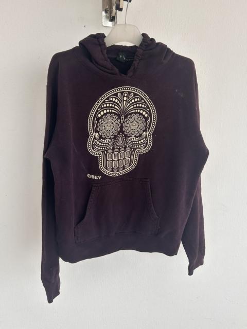 Other Designers Obey hoodie purple fronthit skeleton
